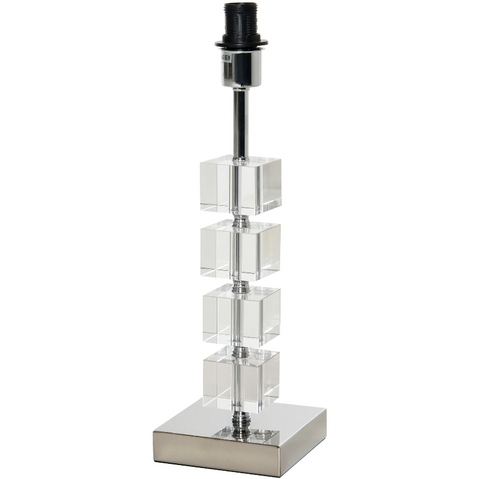 Rootz Table Lamp - Rotating Crystals - Atmosphere - Fabric Shade - Metal Base - Cream - METal - Fabric - 20 x 20 x 47 cm