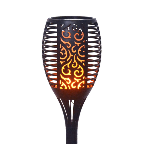 Rootz Garden Lamp - Set Of 2 - Electric Torch - Garden Torch - 51 LEDS - Waterproof - Plastic - Black