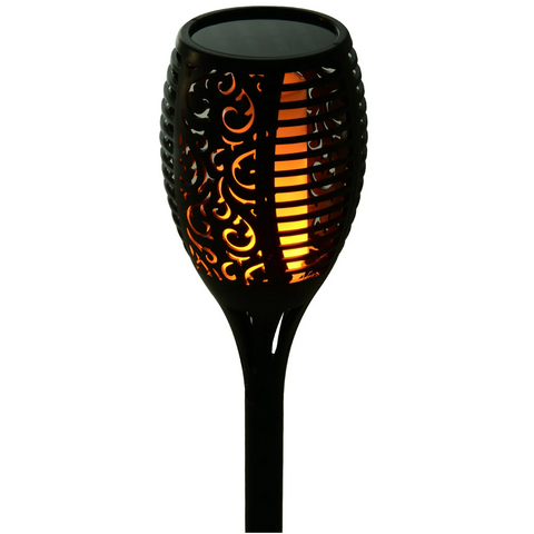 Rootz Garden Lamp - Set Of 2 - Electric Torch - Garden Torch - 51 LEDS - Waterproof - Plastic - Black