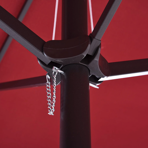 Rootz Parasol - Market Parasol - Large Parasol - Double Parasol - Water-repellent - Polyester - Green/Cream/Grey/Coffee/Black/Red - L460 x W270 x H240 cm