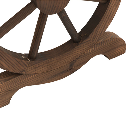 Rootz Gartentisch – Balkontisch – Holztisch – wetterfest – Radform – Massivholz – Natur – 115 x 60 x 65 cm 