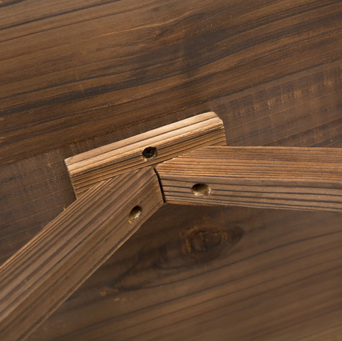 Rootz Gartentisch – Balkontisch – Holztisch – wetterfest – Radform – Massivholz – Natur – 115 x 60 x 65 cm 