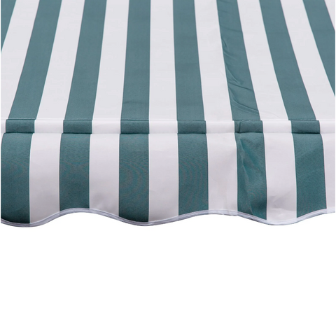 Rootz Awning - Sun protection - Articulated arm - Hand crank - Aluminum - Green/Blue - White - 2 x 1.5 m