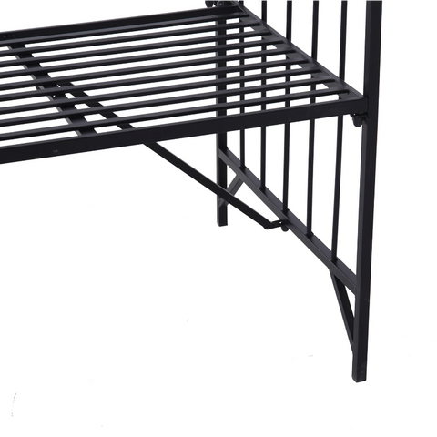 Rootz Rosenbank – Rosenbogen – Gartenbank – Pavillonbank – Metall – Schwarz – 115 x 59 x 203 cm