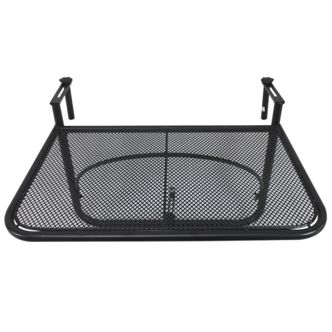 Rootz Balkontafel - Hangtafel - In Hoogte Verstelbaar - Terras - Metaal - Zwart - 60 x 56,5 x 45 cm