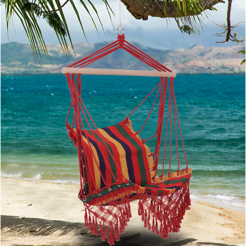 Rootz Hängesessel – Schaukel – Schwebestuhl – wetterfest – UV-beständig – bunt – bis 120 kg – 100 x 60 cm 