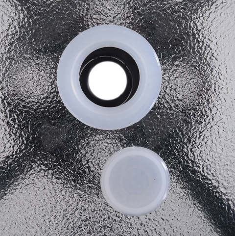 Rootz Tuintafel - Balkontafel - Bistrotafel - Parasolgat - Gehard Glas - Metaal - Zwart - 80 x 80 x 72 cm 