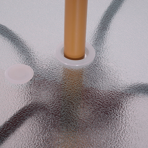 Rootz Tuintafel - Balkontafel - Bistrotafel - Parasolgat - Gehard Glas - Metaal - Zwart - 80 x 80 x 72 cm 