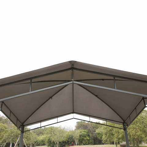 Rootz Garden pavilion - Canopy - Sun protection - Party tent - Pergola - Gray - 3 x 3 m