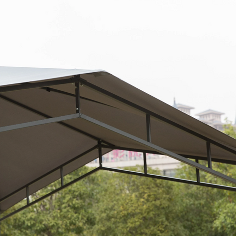 Rootz Garden pavilion - Canopy - Sun protection - Party tent - Pergola - Gray - 3 x 3 m