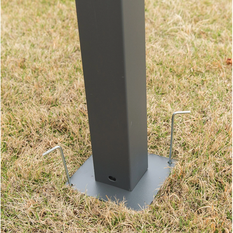 Rootz Garden pavilion - Canopy - Sun protection - Party tent - Pergola - Gray - 3 x 3 m