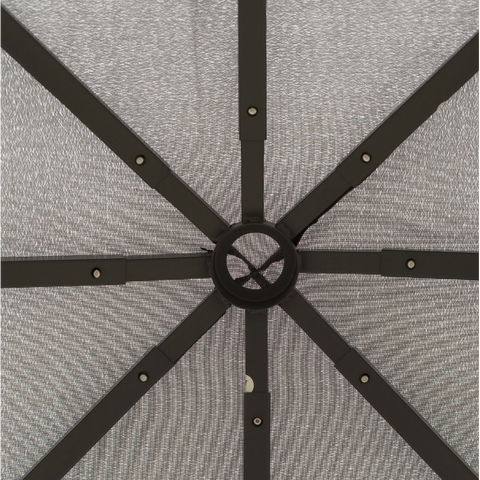 Rootz Garden pavilion - Canopy - Sun protection - Party tent - Pergola - Gray - 3 x 3 m