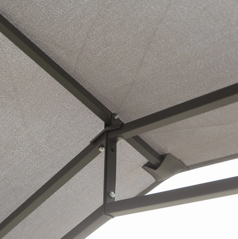 Rootz Garden pavilion - Canopy - Sun protection - Party tent - Pergola - Gray - 3 x 3 m