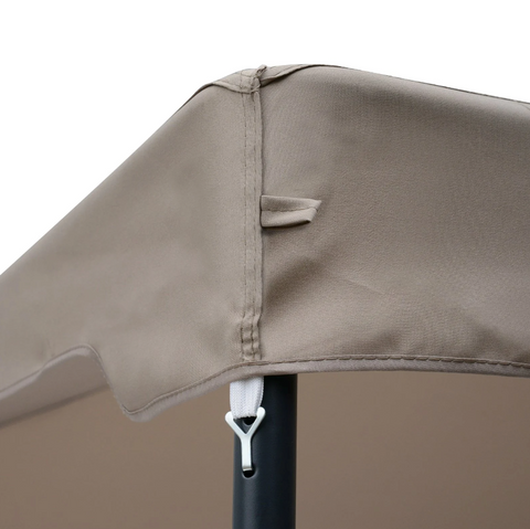 Rootz Garden Pavilion - Party Tent - 4x Side Wall - Weatherproof - Gray Brown - 3 x 3 x 2.6 m