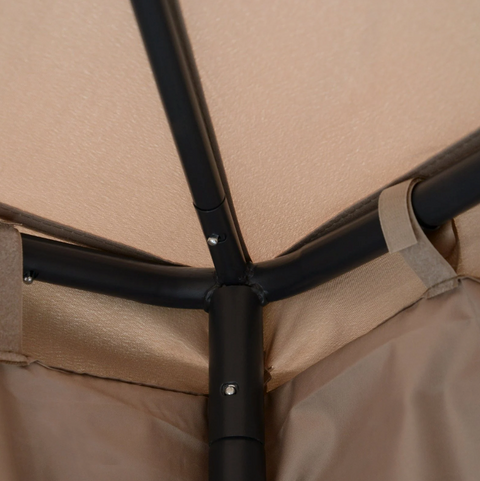 Rootz Garden Pavilion - Party Tent - 4x Side Wall - Weatherproof - Gray Brown - 3 x 3 x 2.6 m