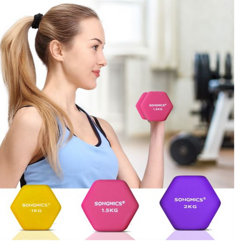 Rootz Halfterset - 6 Halfter - Hexagon - Hantelset - 2 x 1 kg - 2 x 1,5 kg - 2 x 2 kg