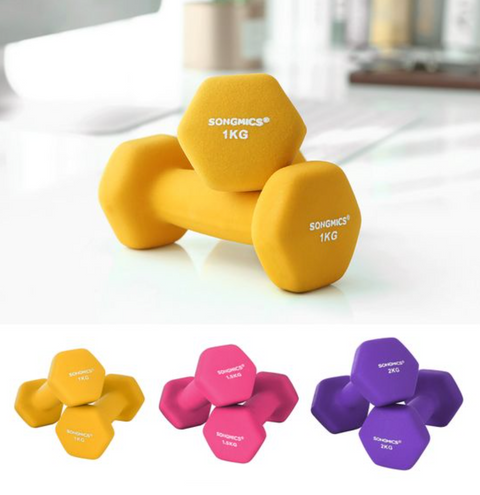 Rootz Halfterset - 6 Halfter - Hexagon - Hantelset - 2 x 1 kg - 2 x 1,5 kg - 2 x 2 kg