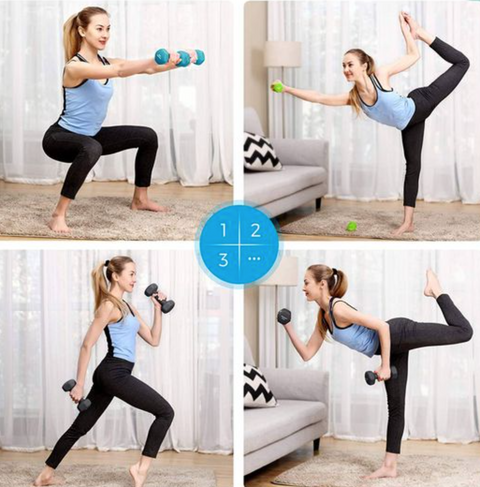 Rootz Dumbbell Set - Dumbbells - Gewichtheffen - 6 Stuks - Dumbbell Stand - 2 x 1 kg - 2 x 2 kg - 2 x 3 kg