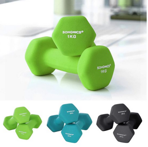 Rootz Dumbbell Set - Dumbbells - Gewichtheffen - 6 Stuks - Dumbbell Stand - 2 x 1 kg - 2 x 2 kg - 2 x 3 kg