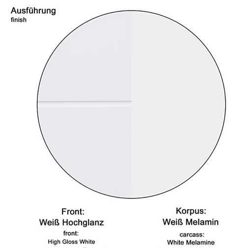 Rootz Bathroom Cabinet - High Cabinet with Open Compartment - High Gloss - 73 x 190 x 31 cm