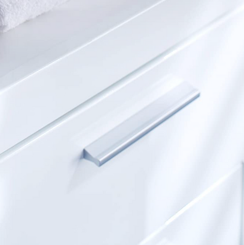 Rootz Bathroom Cabinet - High Cabinet with Open Compartment - High Gloss - 73 x 190 x 31 cm