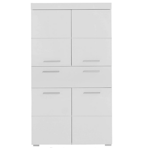 Rootz Bathroom Cabinet - High Cabinet with Open Compartment - High Gloss - 37 x 132 x 31 cm