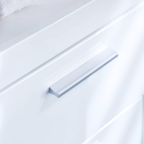 Rootz Bathroom Cabinet - High Cabinet with Open Compartment - High Gloss - 37 x 132 x 31 cm