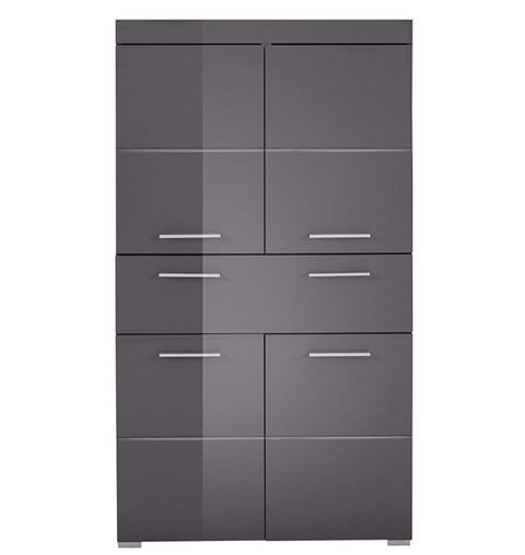 Rootz Bathroom Cabinet - High Cabinet with Open Compartment - High Gloss - 37 x 132 x 31 cm