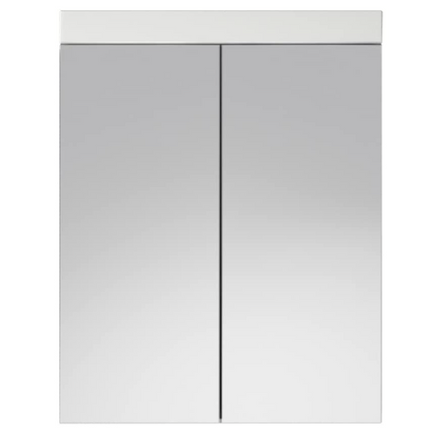 Rootz Bathroom Cabinet - Mirror with Lighting - High Gloss - 60 x 77 x 17cm