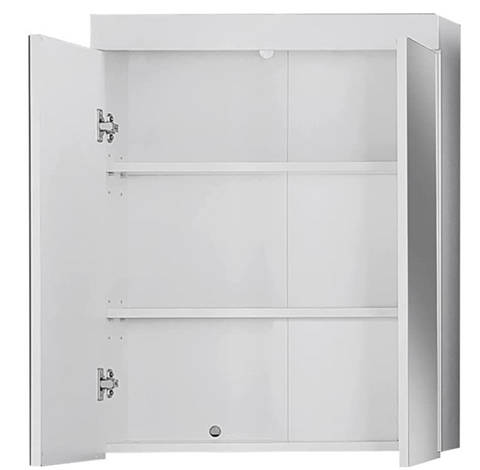 Rootz Bathroom Cabinet - Mirror with Lighting - High Gloss - 60 x 77 x 17cm