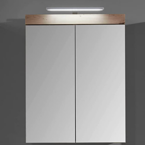 Rootz Bathroom Cabinet - Mirror with Lighting - High Gloss - 60 x 77 x 17cm