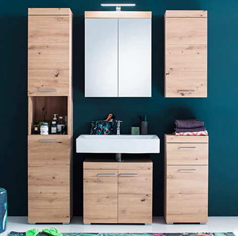 Rootz Bathroom Cabinet - Mirror with Lighting - High Gloss - 60 x 77 x 17cm