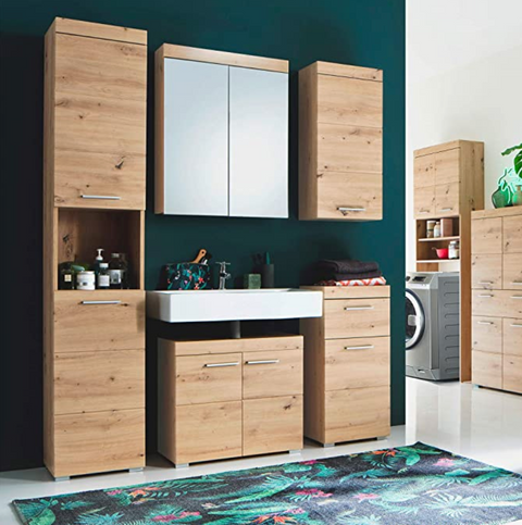 Rootz Wall cabinet - Bathroom cabinet - High gloss - 37 x 77 x 23cm