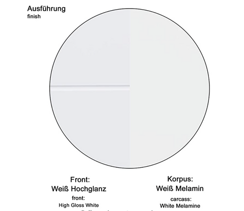 Rootz Wall cabinet - Bathroom cabinet - High gloss - 73 x 77 x 23cm