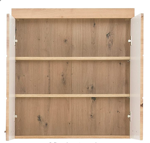 Rootz Wall cabinet - Bathroom cabinet - High gloss - 73 x 77 x 23cm