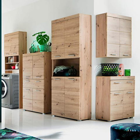 Rootz Wall cabinet - Bathroom cabinet - High gloss - 73 x 77 x 23cm