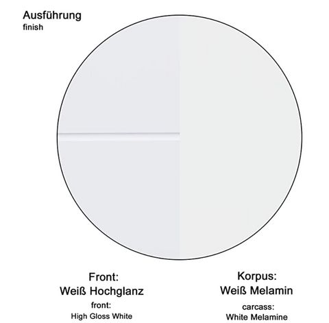Rootz Bathroom cabinet - Cupboard - High gloss - 73 x 79 x 31 cm