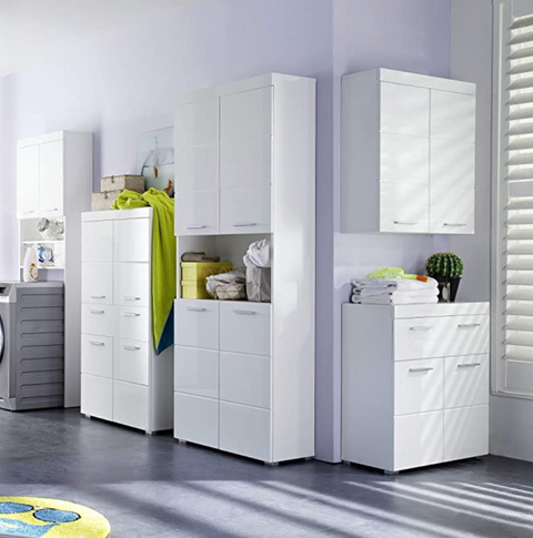 Rootz Bathroom cabinet - Cupboard - High gloss - 73 x 79 x 31 cm