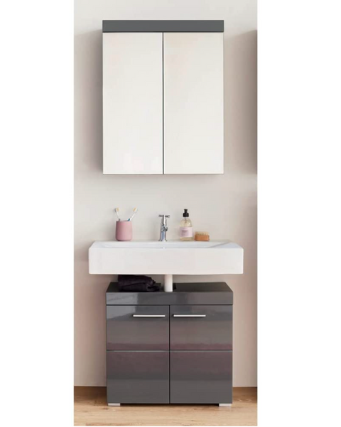 Rootz Bathroom Set - Bathroom Cabinets - High Gloss - 60 x 190 x 34cm