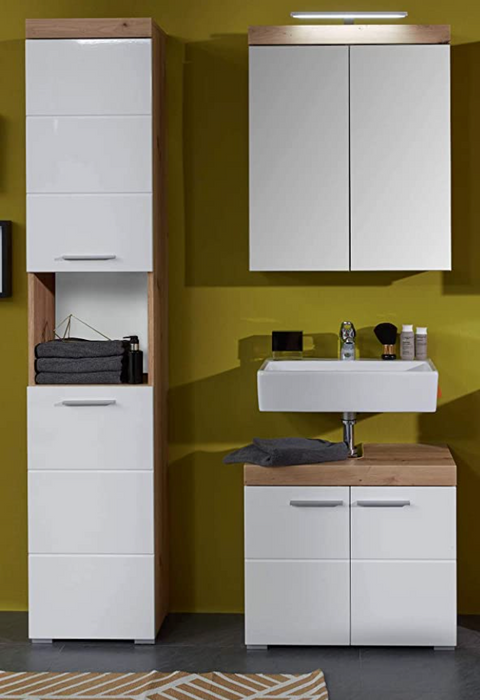 Rootz Bathroom set - Bathroom cabinets - High gloss - 112 x 190 x 34cm