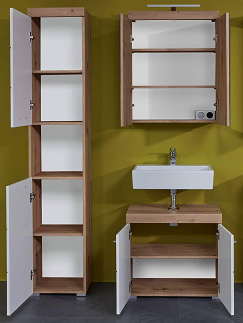 Rootz Bathroom set - Bathroom cabinets - High gloss - 112 x 190 x 34cm