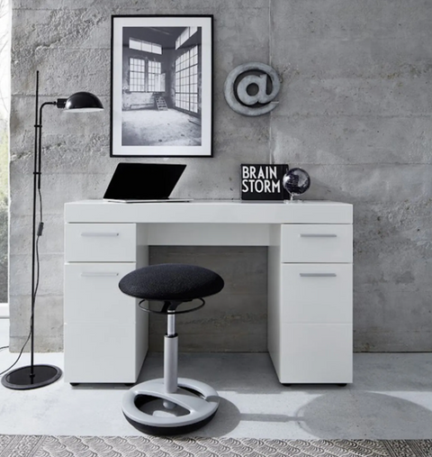 Rootz Desk - Work table - Computer table - White - 120 x 76 x 41 cm