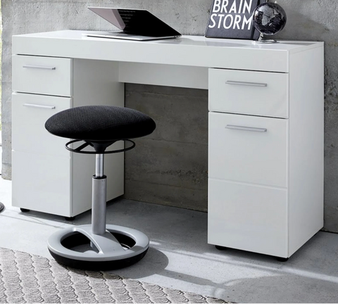 Rootz Desk - Work table - Computer table - White - 120 x 76 x 41 cm