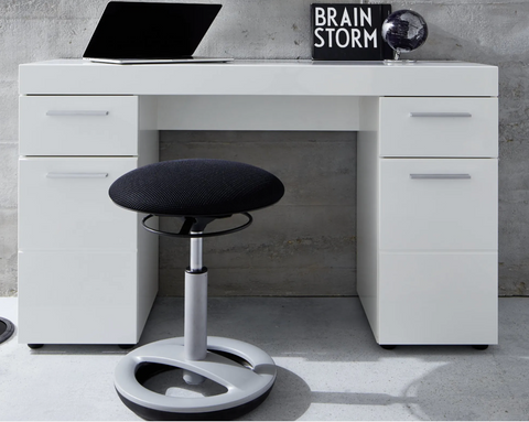 Rootz Desk - Work table - Computer table - White - 120 x 76 x 41 cm