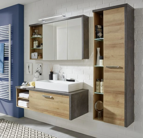 Rootz Bathroom cabinet - Mirror - High gloss - 123 x 71 x 18 cm