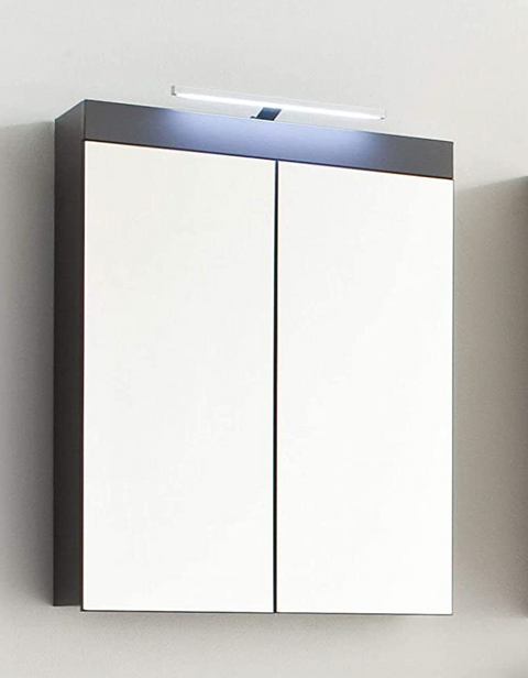 Rootz Bathroom Cabinet - Mirror with Lighting - High Gloss - 60 x 77 x 17cm