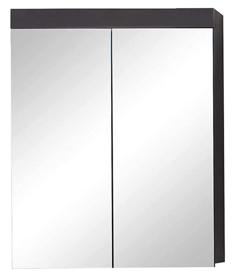 Rootz Bathroom Cabinet - Mirror with Lighting - High Gloss - 60 x 77 x 17cm