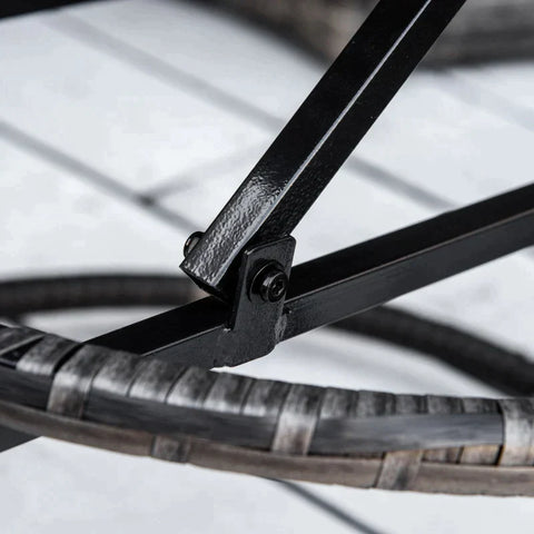 Rootz Rotan Sun Island - 4-delige Loungegroep Met Schuifdak - Zitgroep Met Kussens En Bijzettafel - In Hoogte Verstelbaar - Metaal - Grijs - 175 x 180 x 147 cm