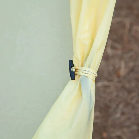 Rootz Tent - 2 Person Tent - With Carry Bag - Waterproof - Silicone Cloth/Aluminum - Cream White - 2.3 x 1.4 x 1.1m