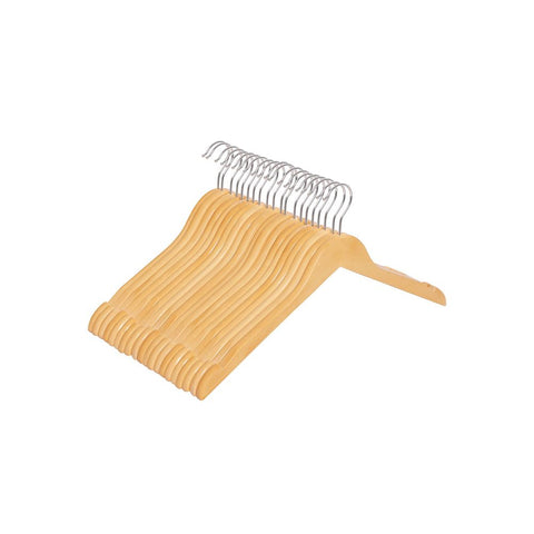 Rootz Hanger - Houten Hanger - Kledinghanger - Set Van 20 Hangers - Kleerhanger - Kledinghanger - Kledinghanger - Massief Hout - Naturel - 44 x 23,5 x 1,2 cm